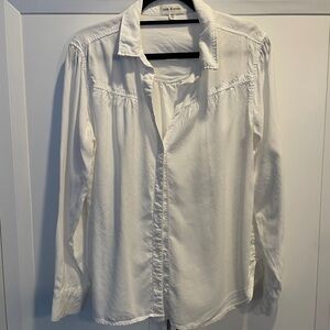 Cloth& Stone Blouse XL Anthropologie Button-Up Blouse White